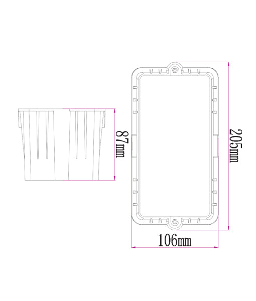 STE: LED Exterior Recessed Rectangular Step / Wall Lights IP54