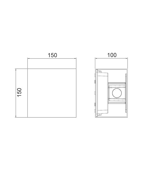 TOCA: Exterior LED Adjustable Lens Cover Surface Mounted Up/Down Wall Lights IP54