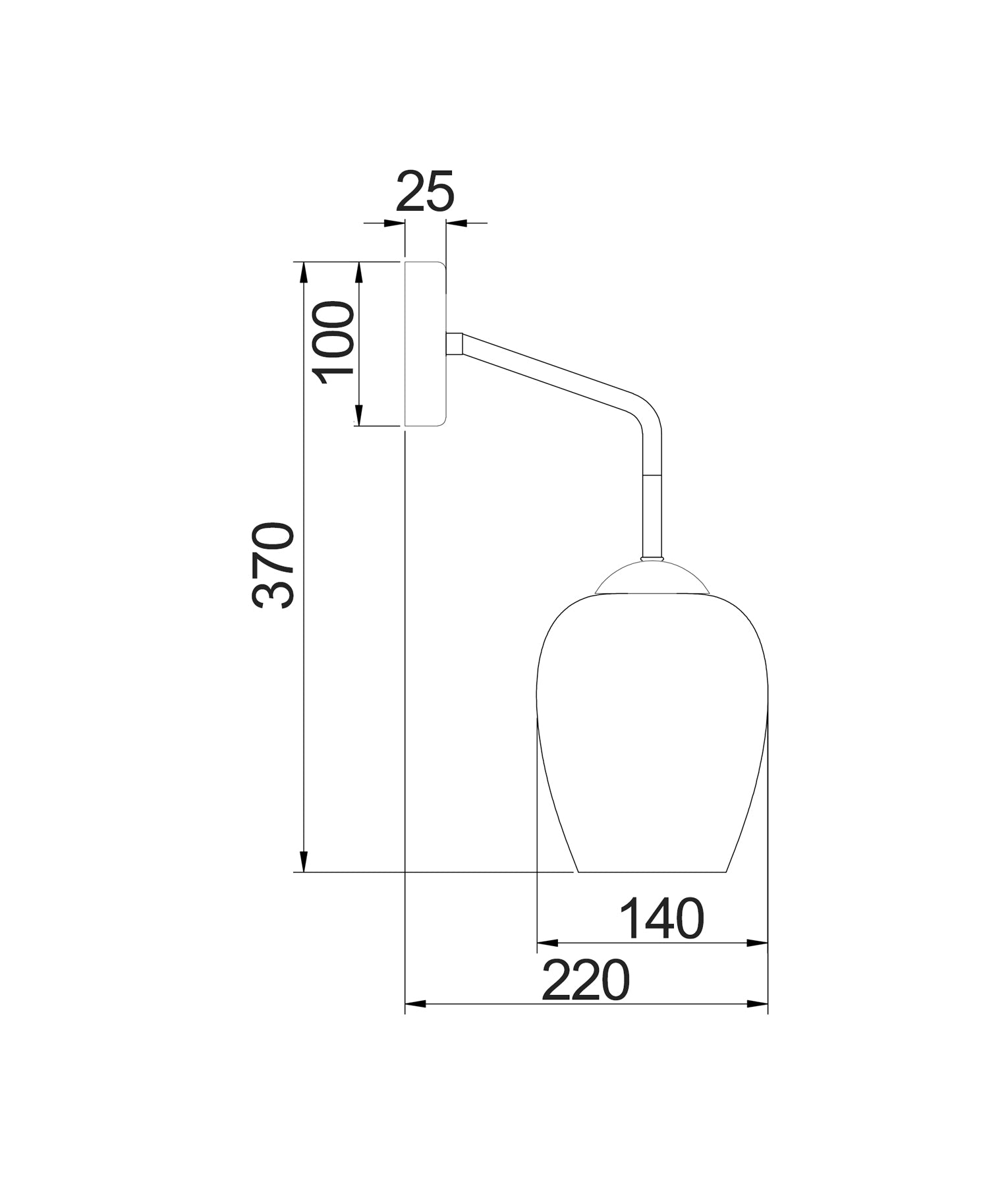 VINUM: Interior Wine Glass Shape with Colour Fading Effect Wall Lights