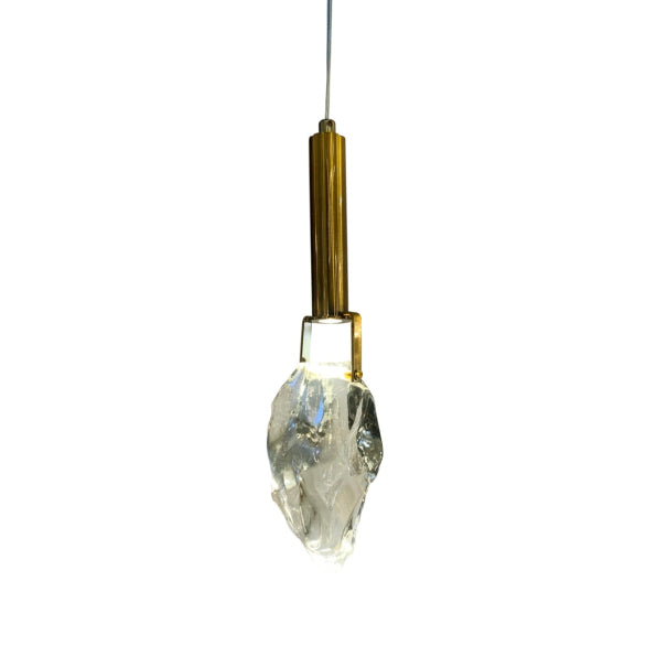 Crystal Cut Pendant Gold