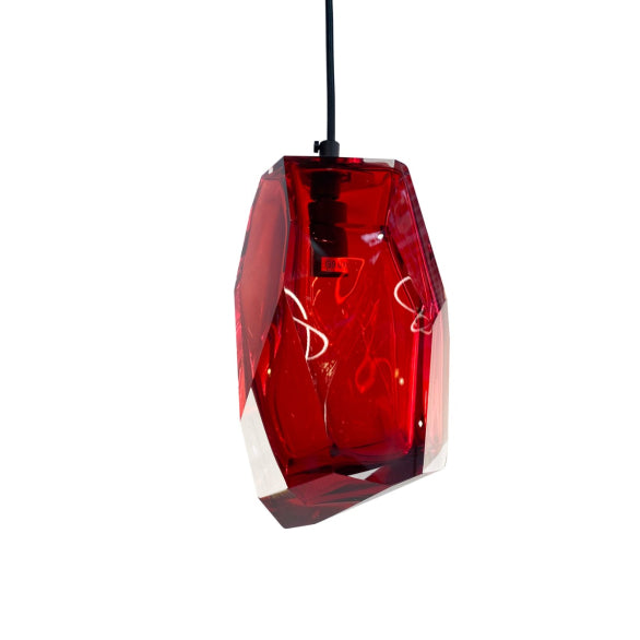 ROCK CRYSTAL PENDANT RED