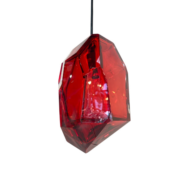 ROCK CRYSTAL PENDANT RED