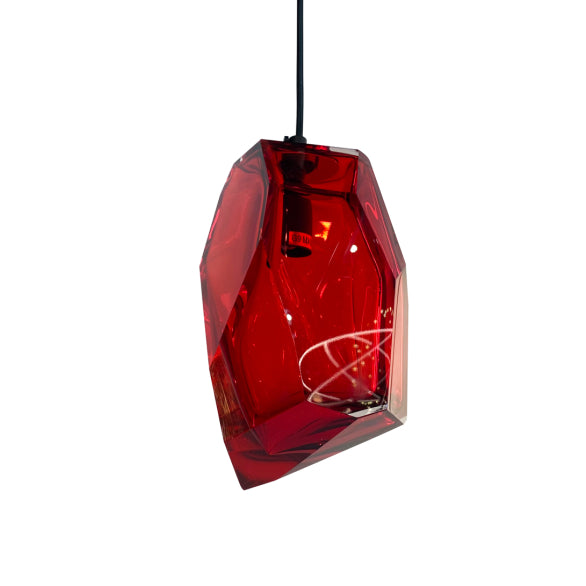 ROCK CRYSTAL PENDANT RED