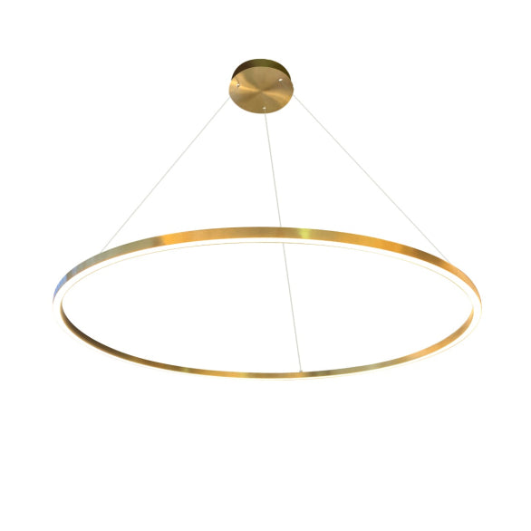 CIRCLE DOWN SINGLE PENDANT GOLD 