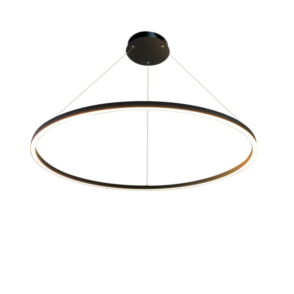 CIRCLE DOWN SINGLE PENDANT BLACK 