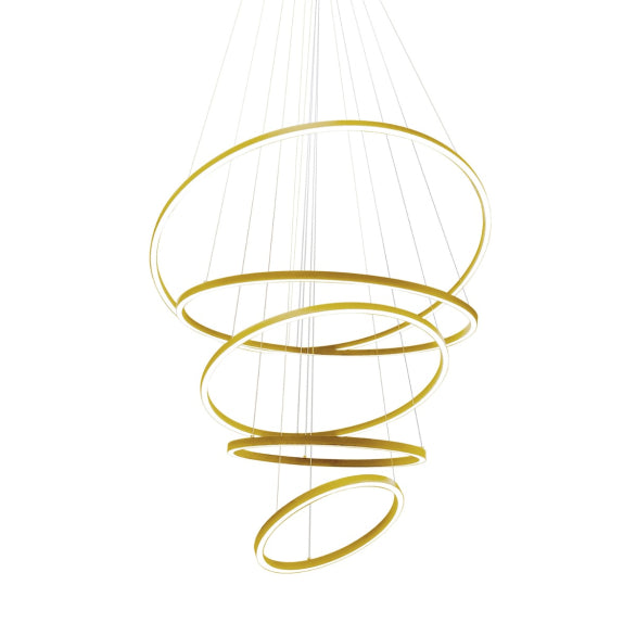 CIRCLE LIGHT DOWN 5 TIER PENDANT GOLD