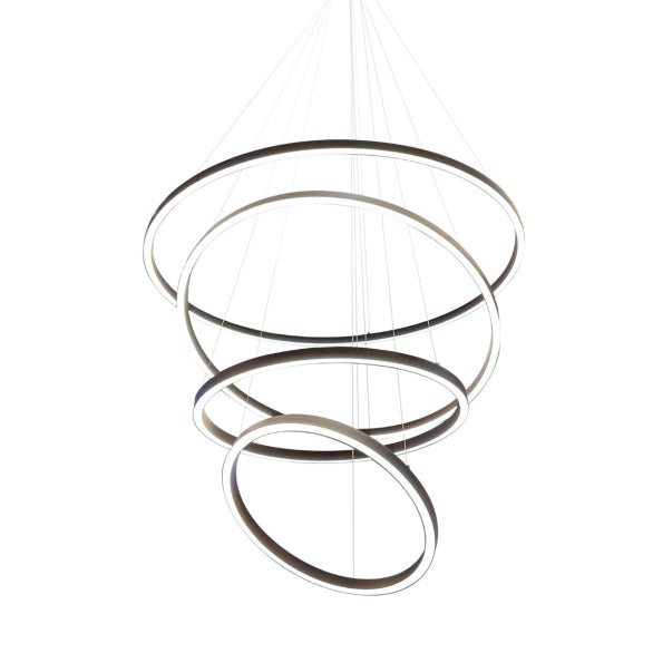 CIRCLE LIGHT DOWN 4 TIER PENDANT BLACK