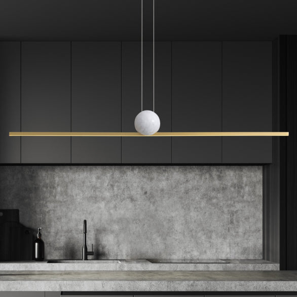 MARBLE BALL LINEA PENDANT GOLD