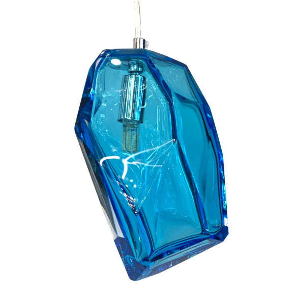 ROCK CRYSTAL PENDANT BLUE